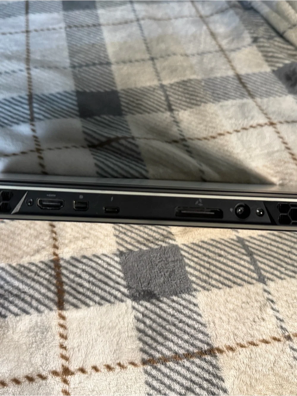 Alienware Silver-Gray Gaming Laptop with Subtle Logo